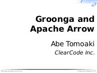 Groonga and Apache Arrow