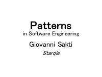 Patterns in Software Engineering This talk gives intro about patterns in software engineering
