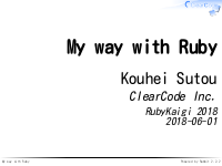 My way with Ruby