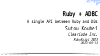 Ruby + ADBC - A single API between Ruby and DBs