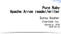 Pure Ruby Apache Arrow reader/writer