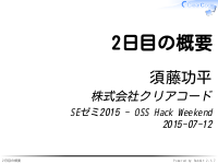 SEゼミ2015 - OSS Hack Weekend - 2日目の概要